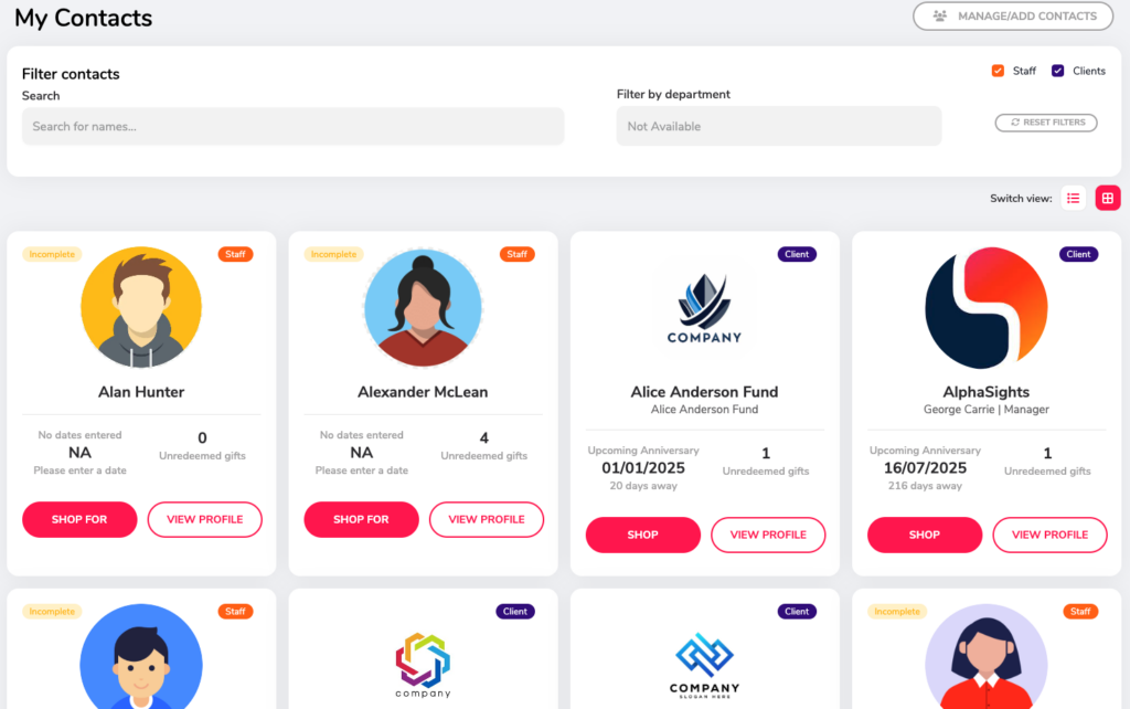 Contact Management - Elliephant